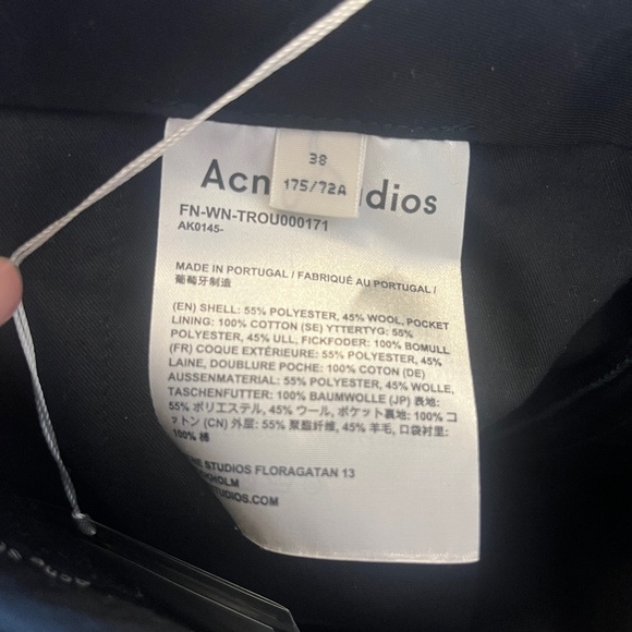 Acne Studios Dark Green Trousers/Pants - Picture 7 of 7